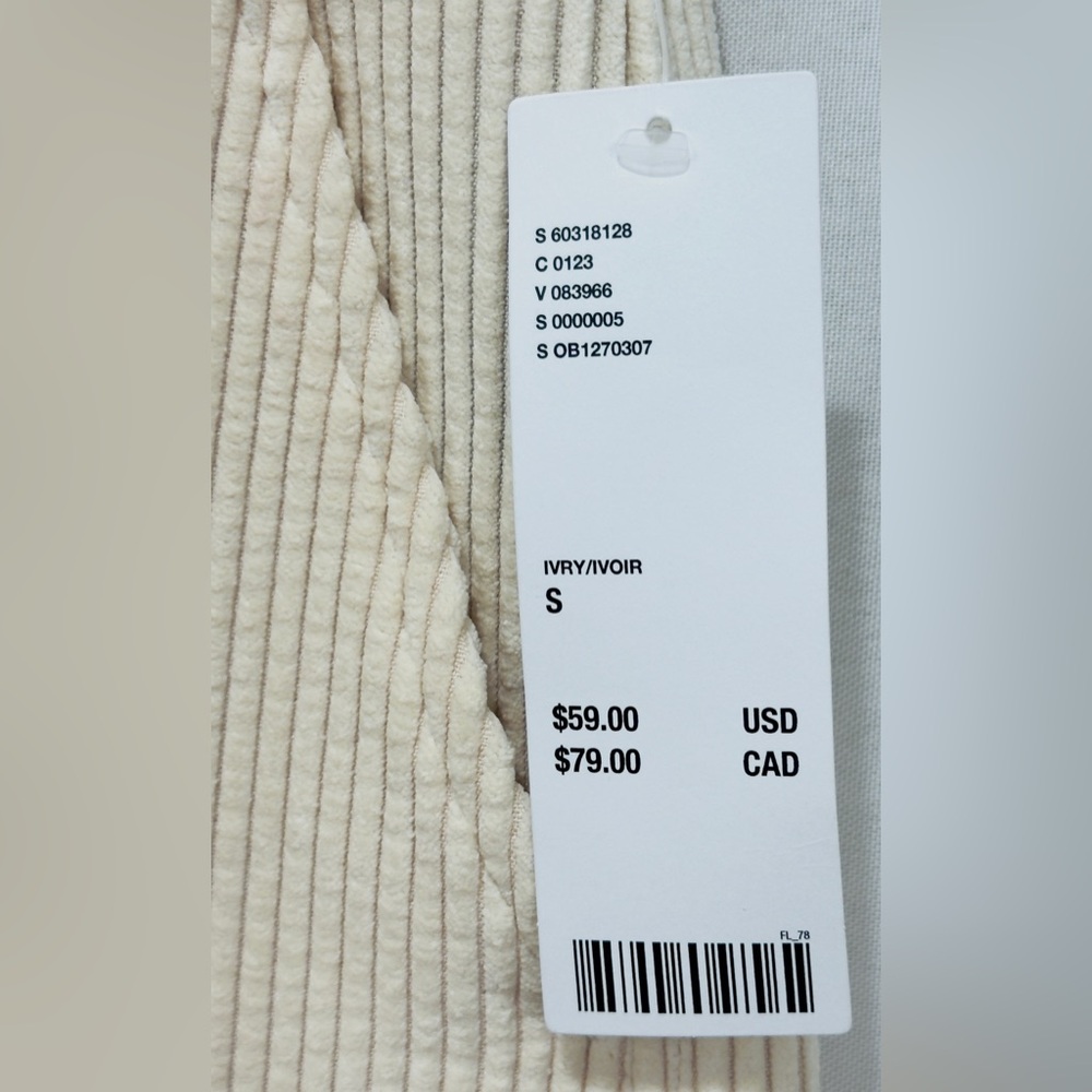 Urban Outfitters Ivory High Waist Flowy Wide-Leg Corduroy Pants. Small. NWT - Picture 11 of 15